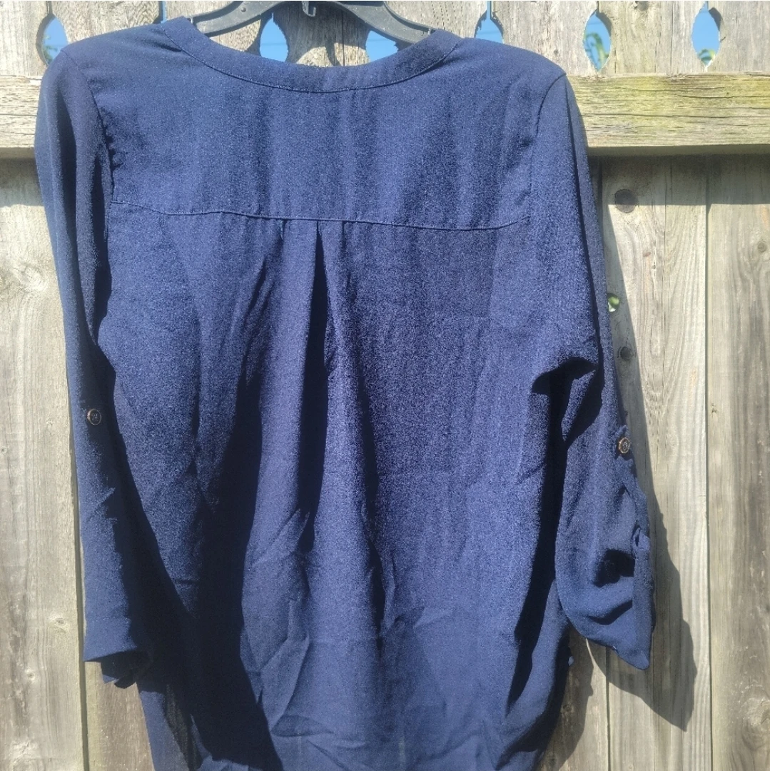 LA Iris Navy Blue Blouse - photo 2