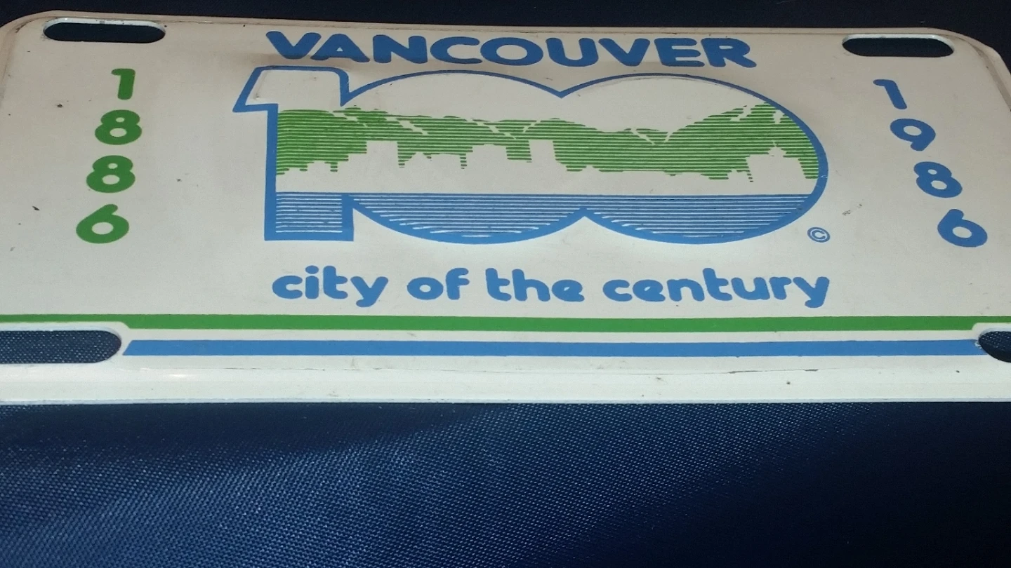 Vancouver City of the Century License Plate