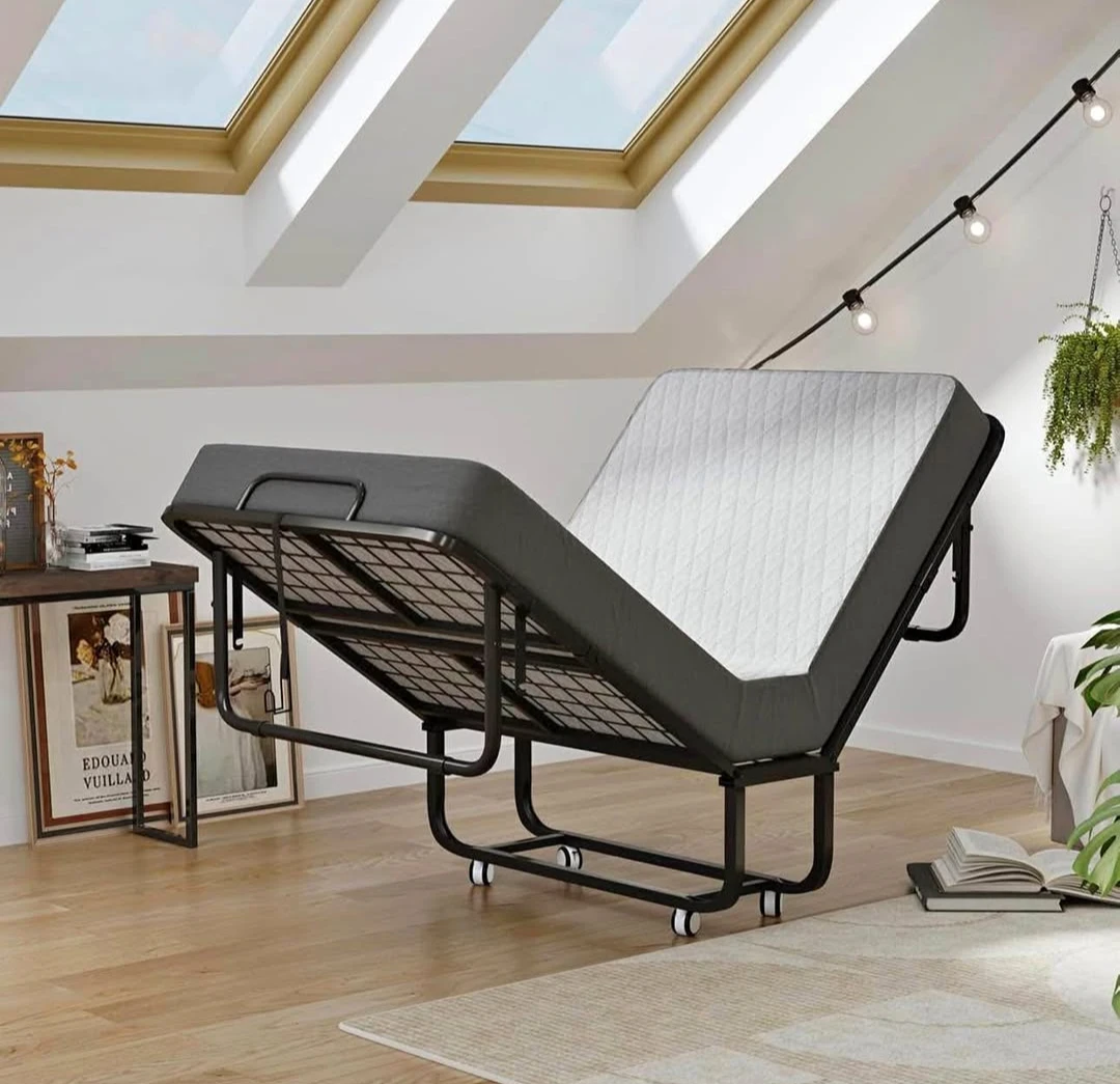 Folding Bed with Memory Foam Mattress - Great Condition!