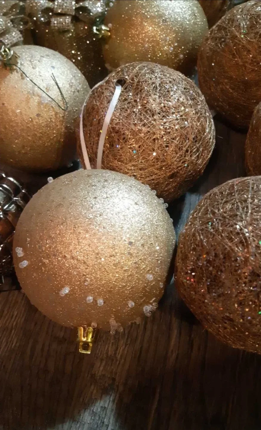 Large Gold Christmas Tree Ornaments image indicator(5)