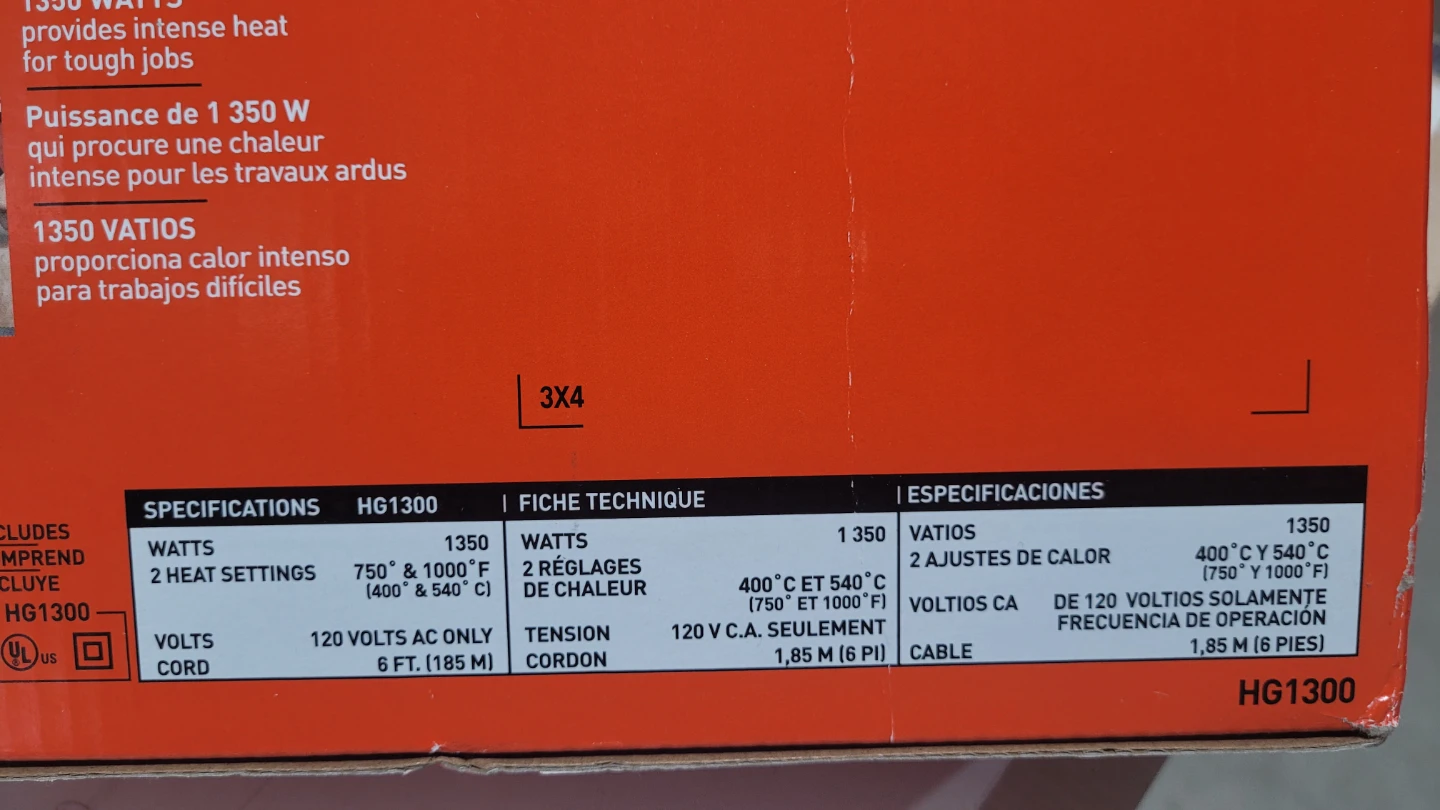 Black & Decker HG1300 Heat Gun - 1350W - photo 5