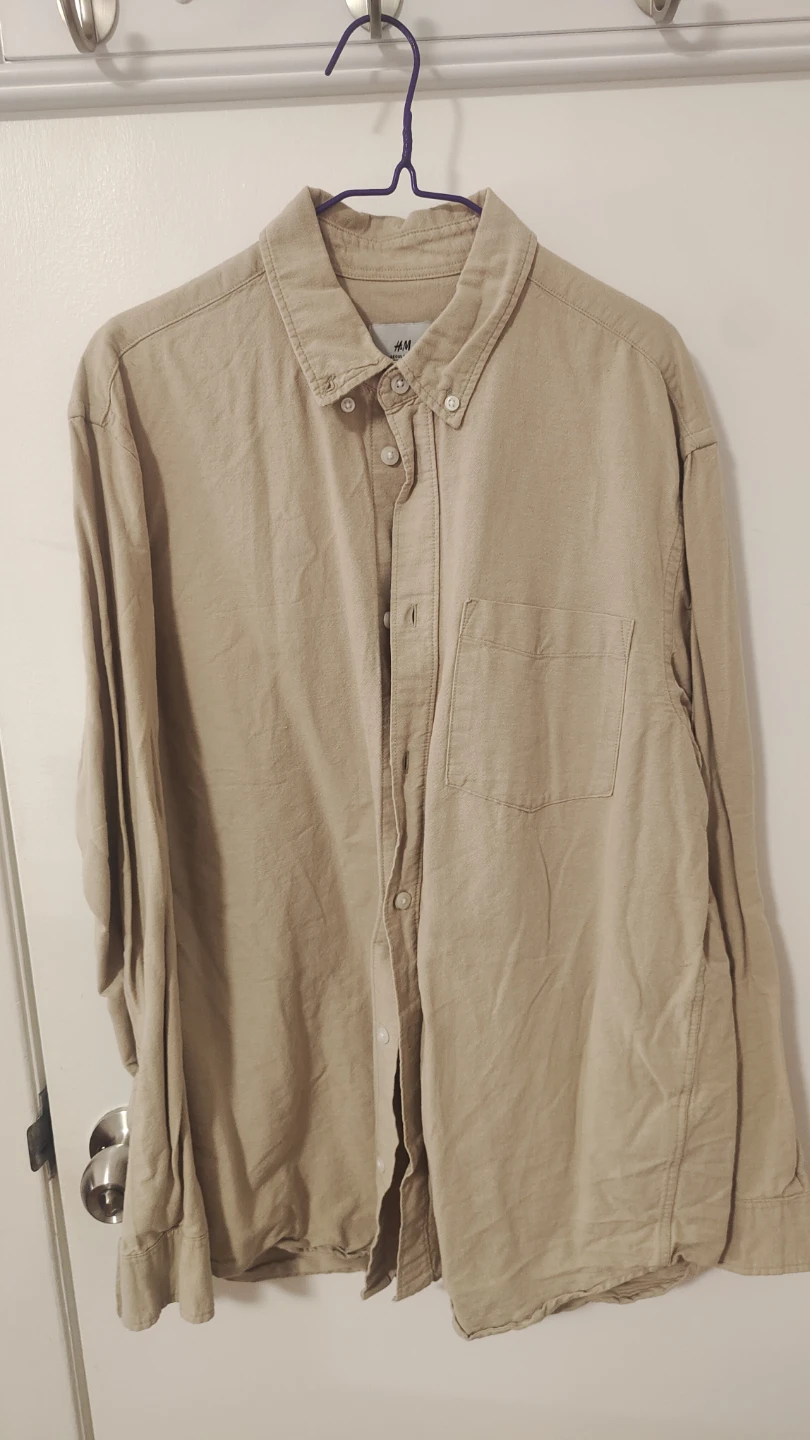 H&M Beige Button-Down Shirt