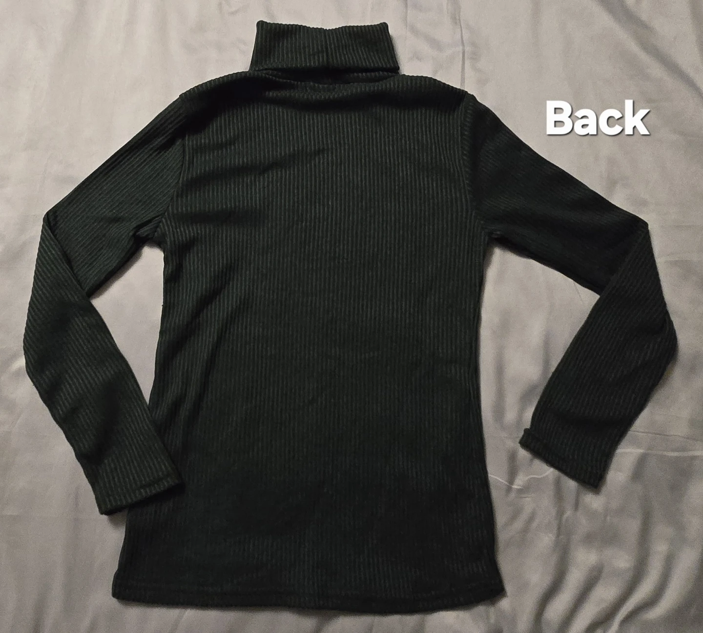 Dark Green Ribbed Turtleneck Top! Size Women's Medium - photo 3