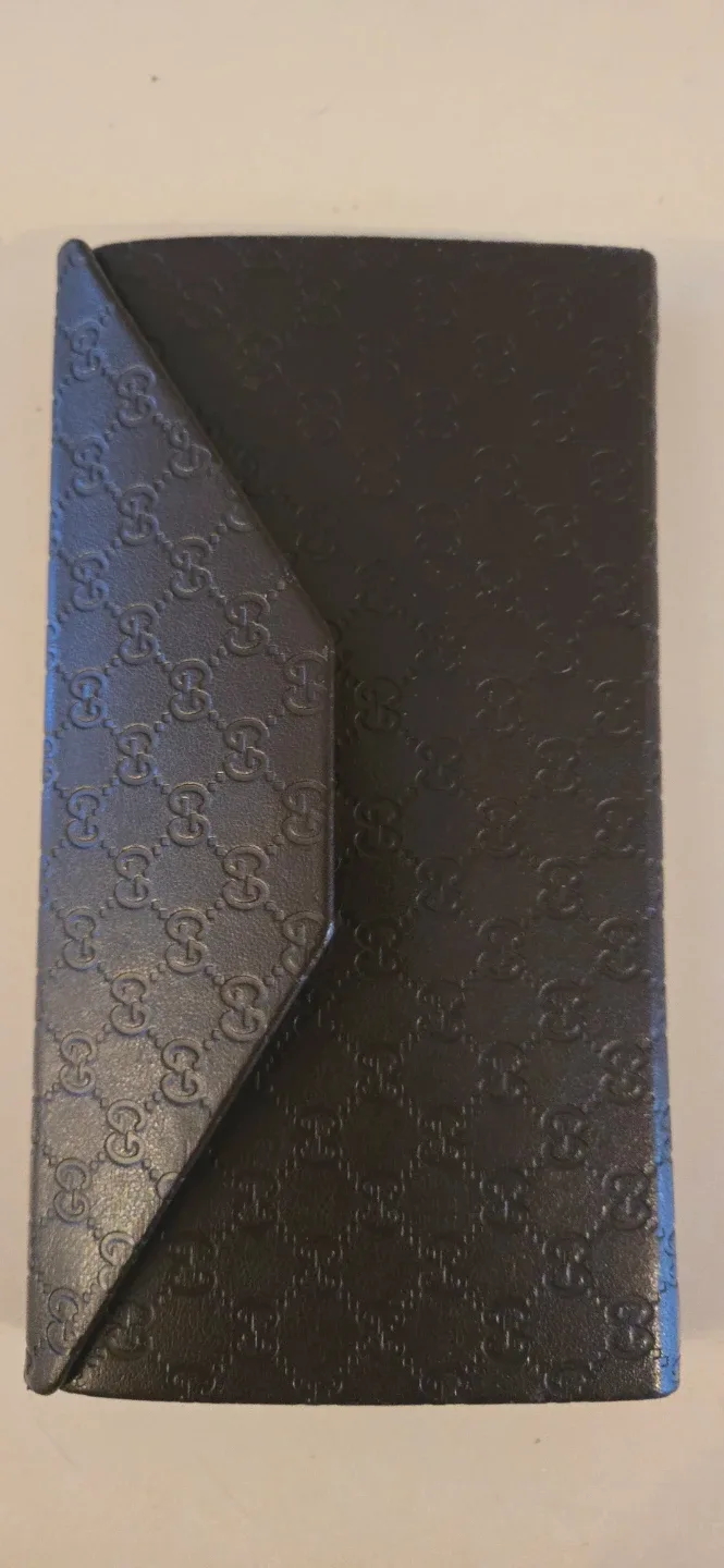 Gucci Black Leather Sun Glasses Case image indicator(2)