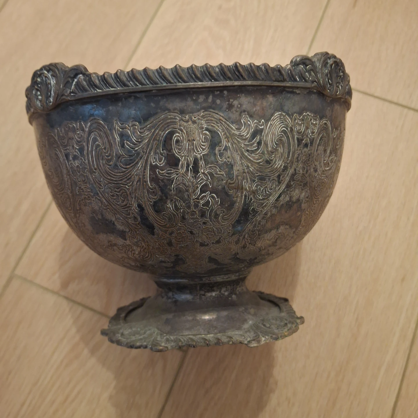 Vintage Silver Plated Flower Pot