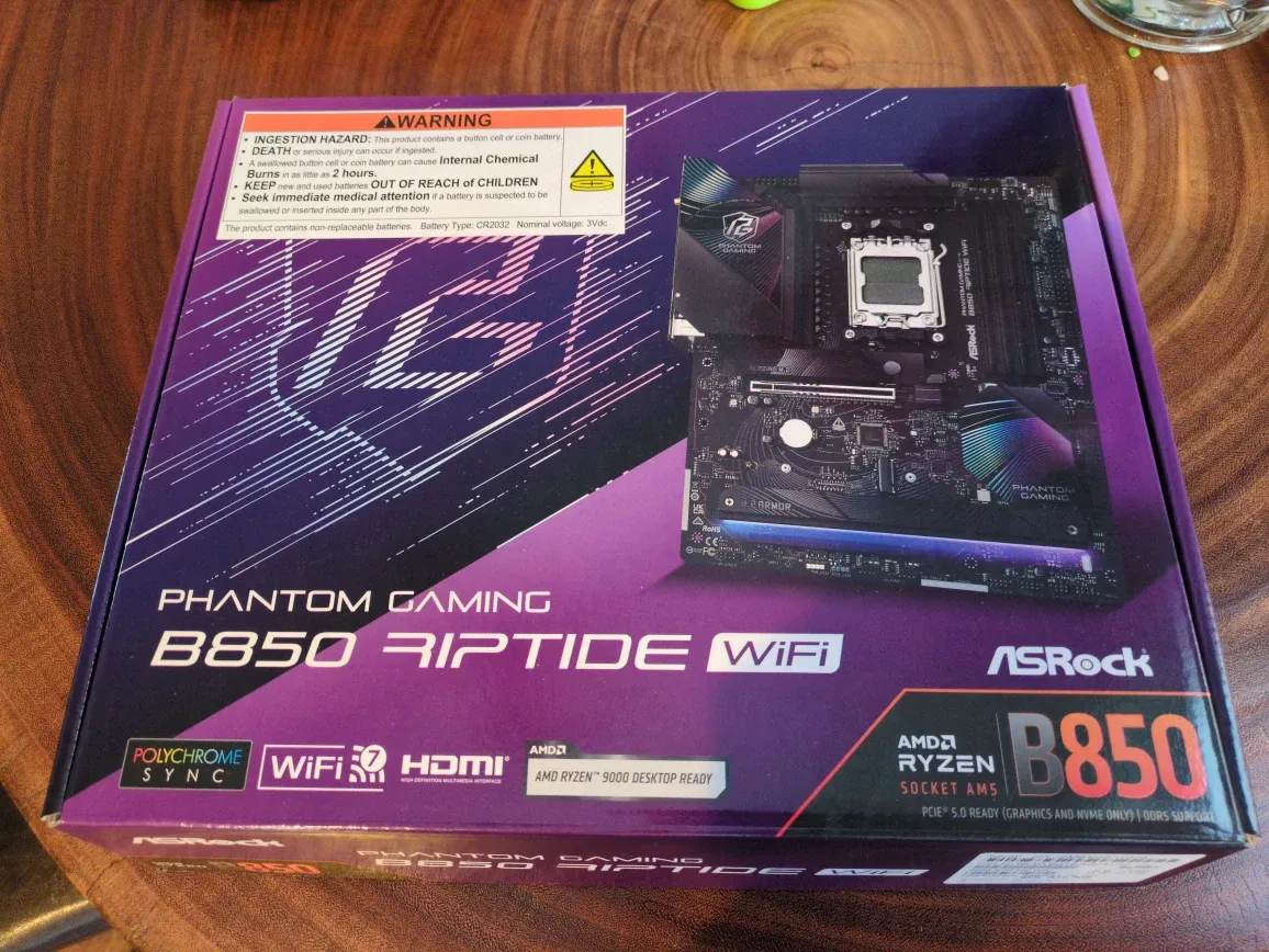 ASRock Phantom Gaming B850 Riptide WiFi Motherboard - New