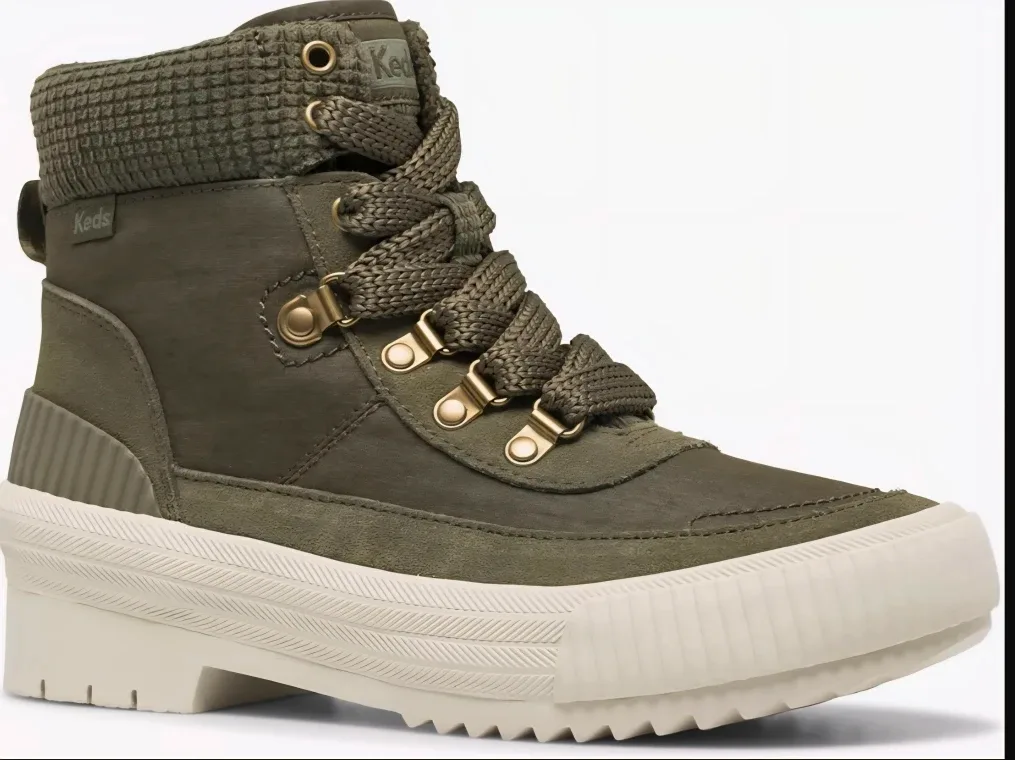 Keds Women's Fielder-Olive Green 8.5