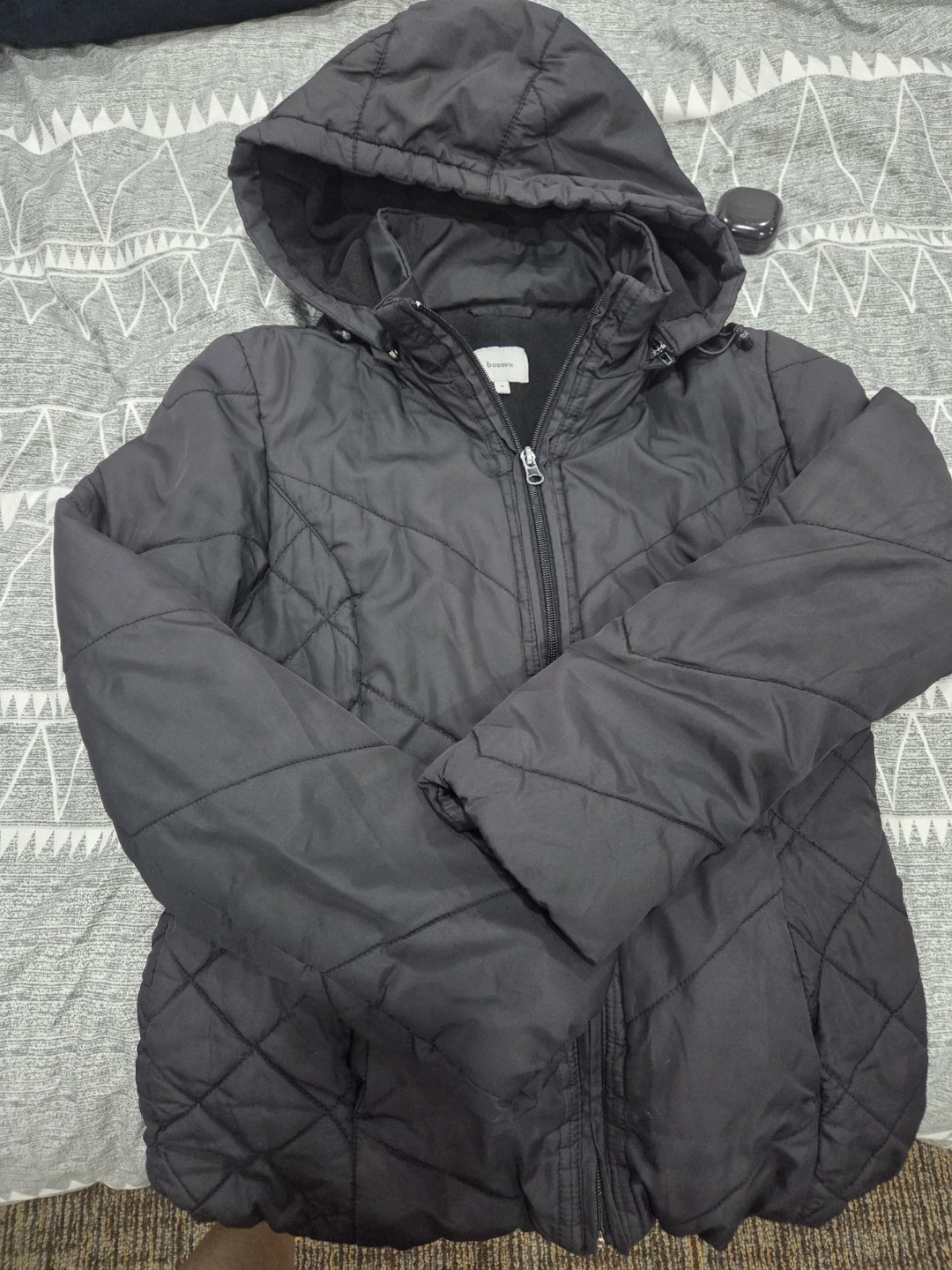 Bossini Black Puffer Jacket - Size Small - photo 2