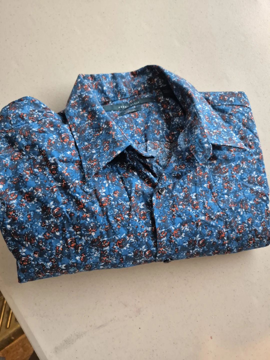 Perry Ellis Floral Print Stretch Button-Down - L - photo 4