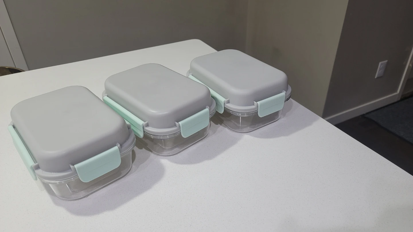 Set of 3 Clear Bento Lunch Boxes,each $10