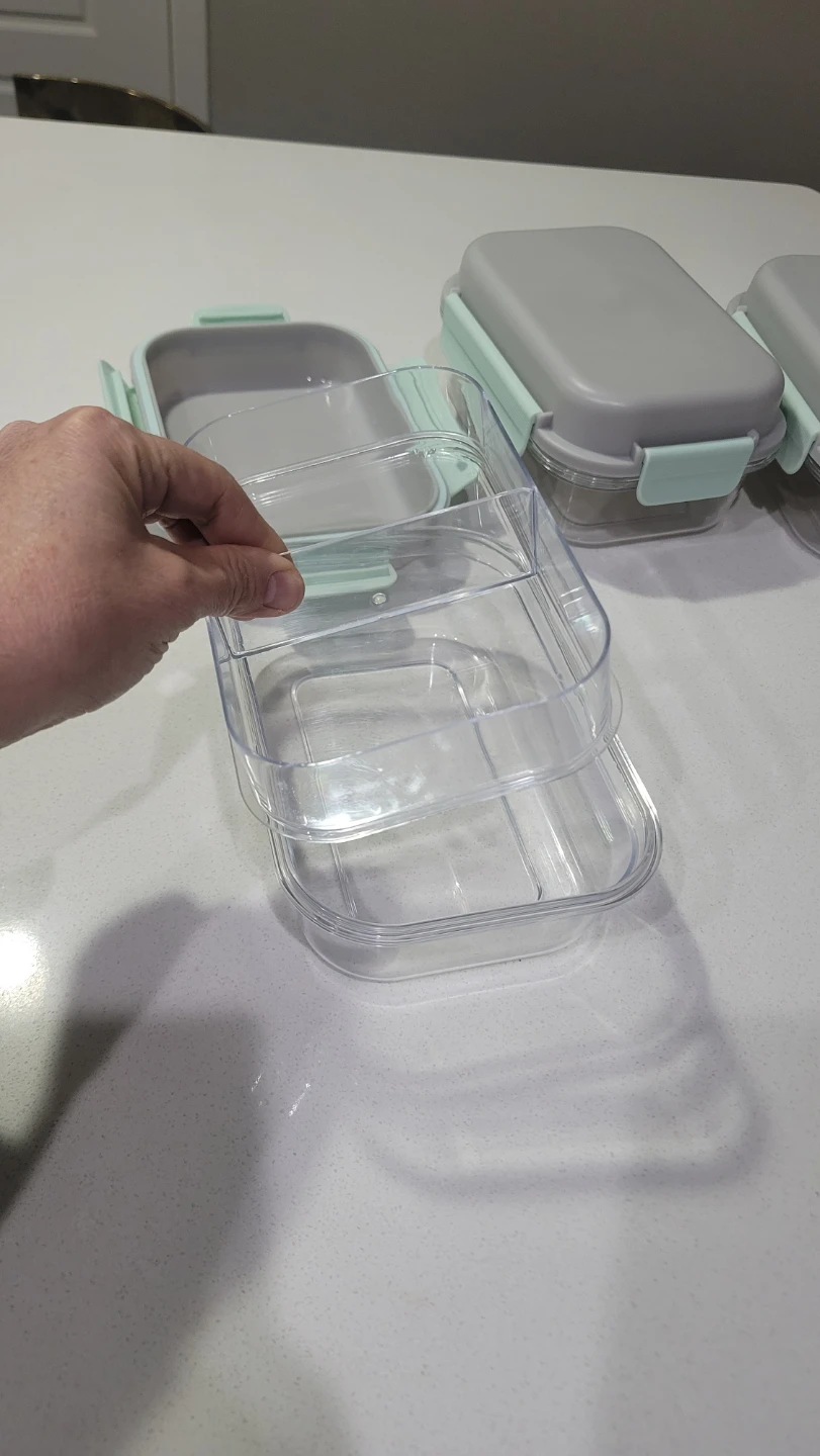 Set of 3 Clear Bento Lunch Boxes,each $10 - photo 5