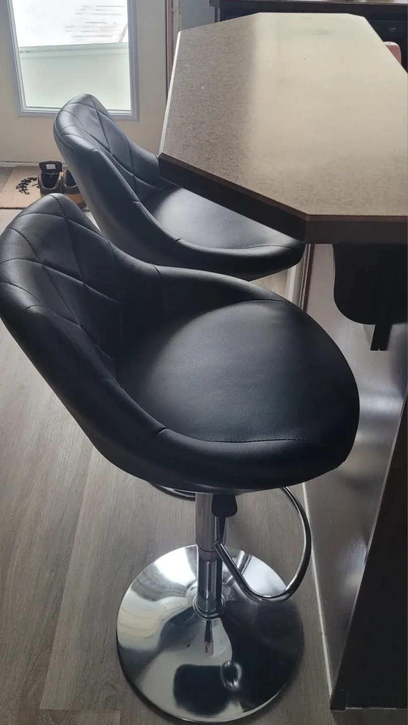 Black Swivel Bar Stools (Set of 2) image indicator(2)