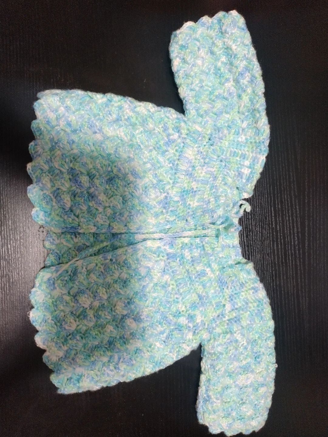 Handmade Baby Sweater - Blue/White