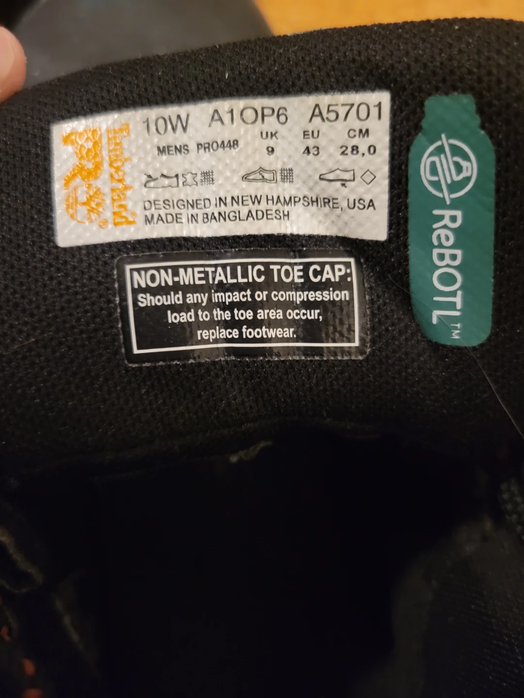 Timberland PRO Steel toe  work Boots - Size 10W - photo 4