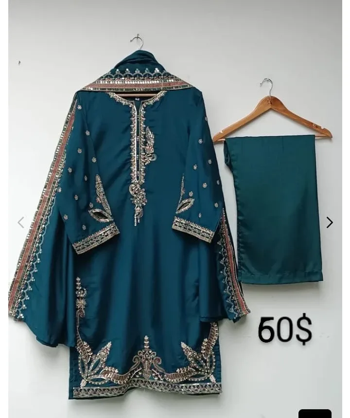 Semi-Formal Embroidered Dress, Size M