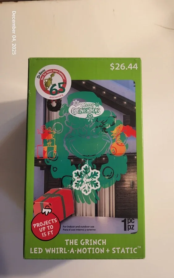 The Grinch LED Whirl-A-Motion + Static Projector