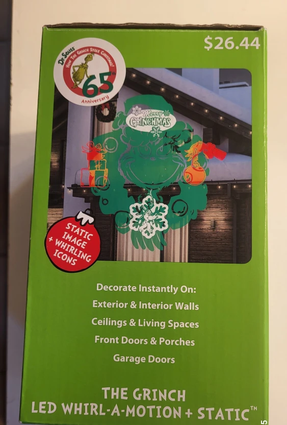 The Grinch LED Whirl-A-Motion + Static Projector - photo 2