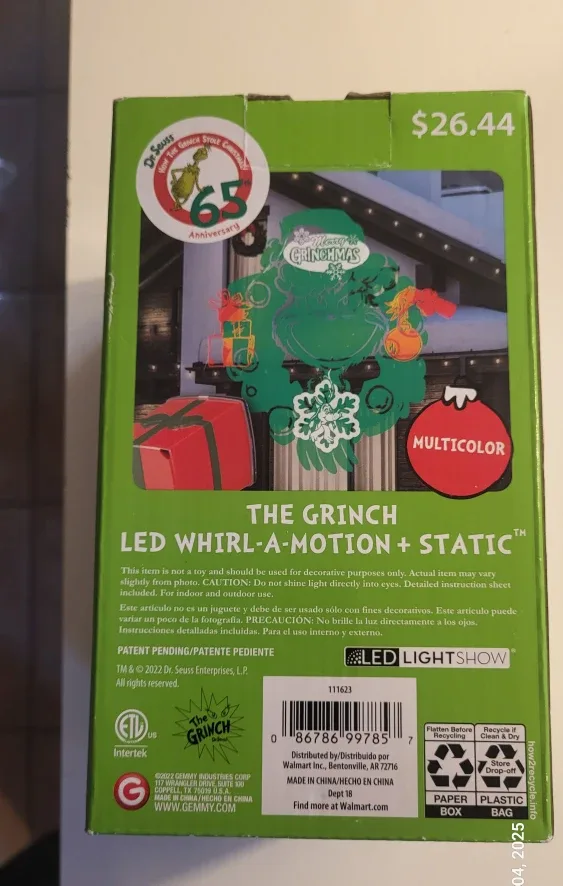 The Grinch LED Whirl-A-Motion + Static Projector image indicator(3)