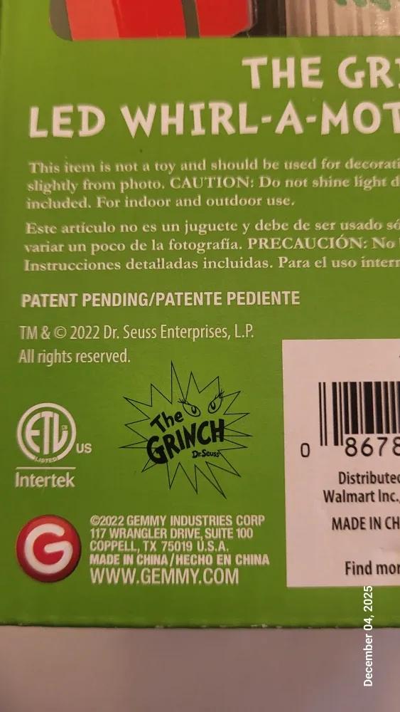 The Grinch LED Whirl-A-Motion + Static Projector image indicator(6)