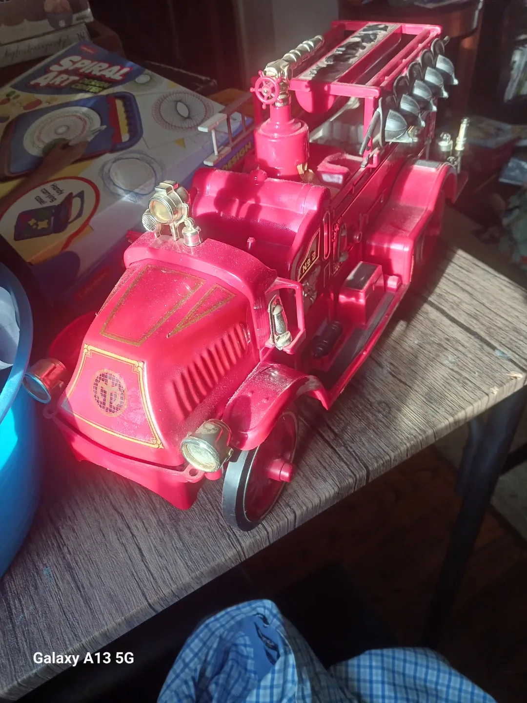 Vintage Red Fire Department Toy Truck image indicator(2)