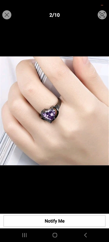 Purple Heart Ring Set - photo 2