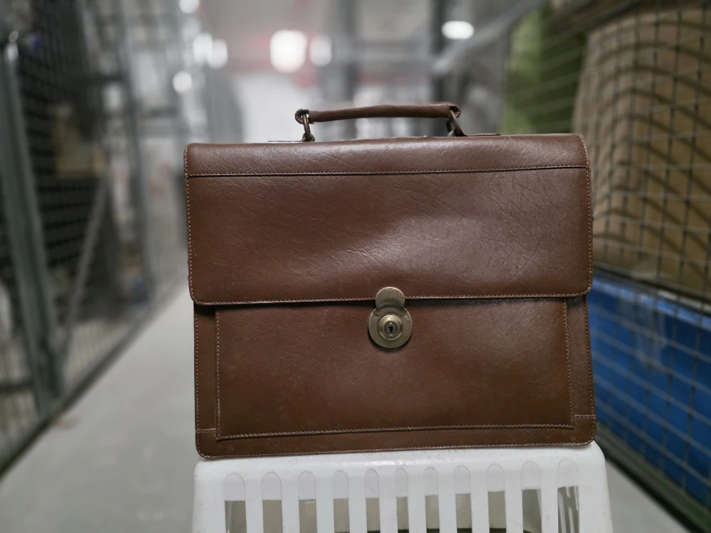 Leather Briefcase - Brown - photo 4