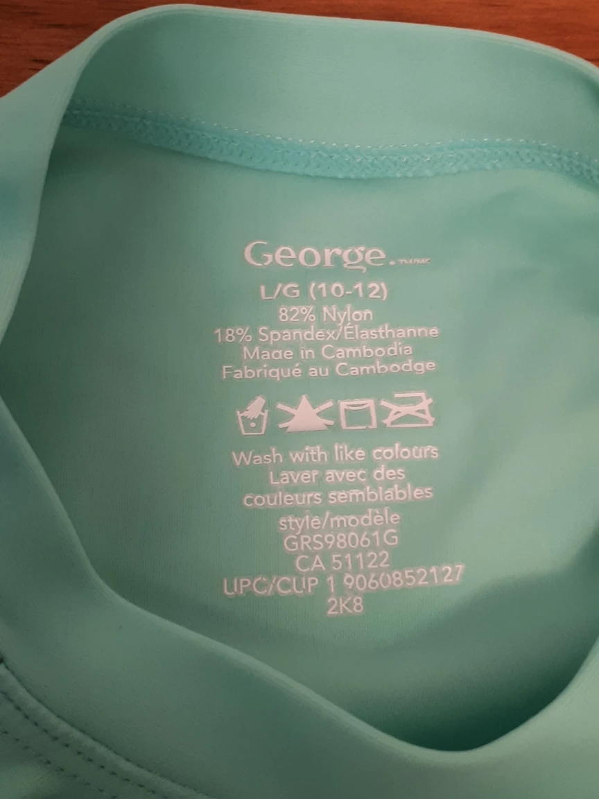 3 pc. George Girls' Swimsuit Set - Size L (10-12) - photo 2