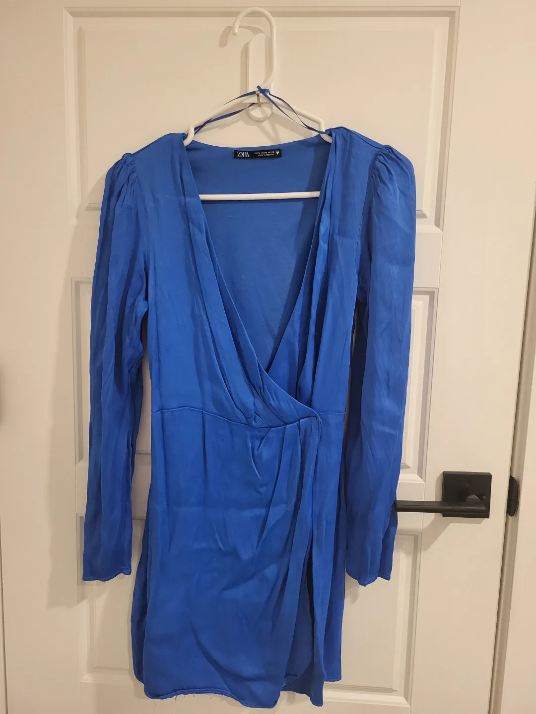 Zara Blue Wrap Dress - Size M