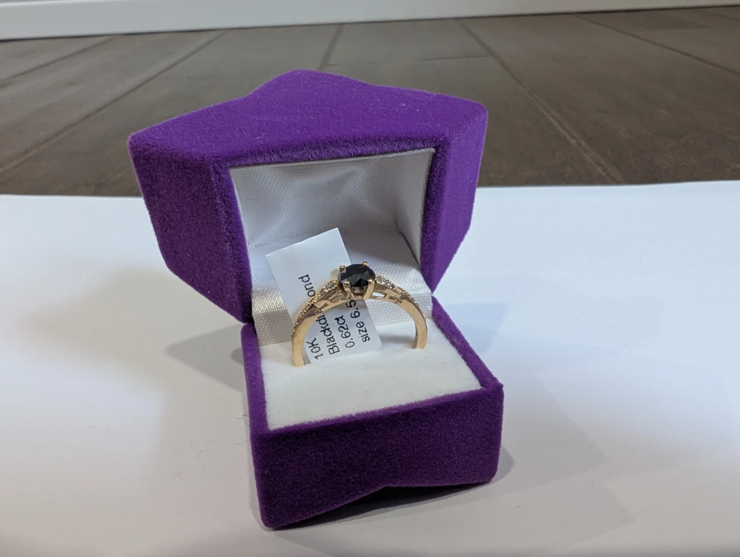 Brand New 10K Gold Black Diamond Ring For Sale - photo 2