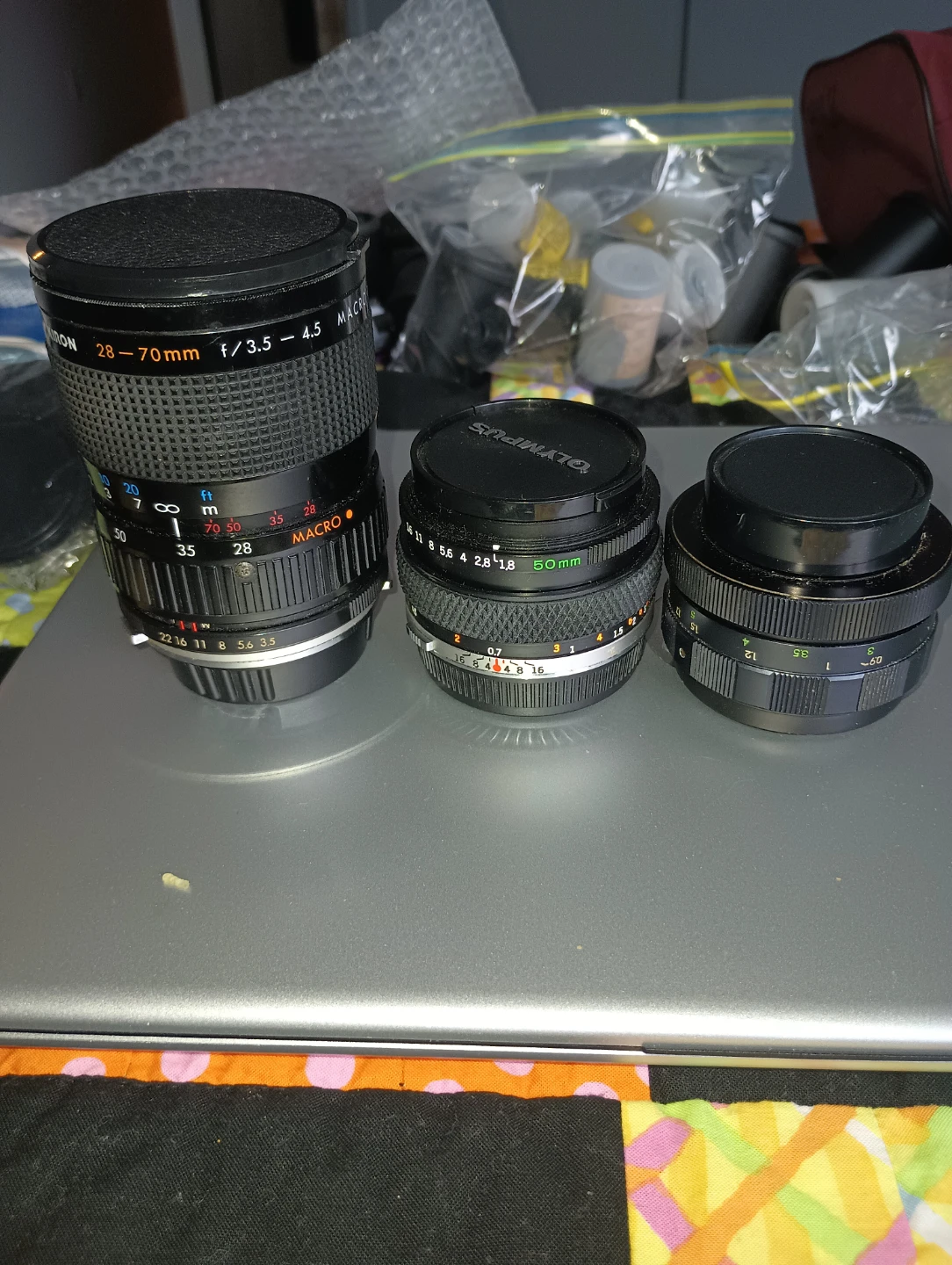 Various camera lenses