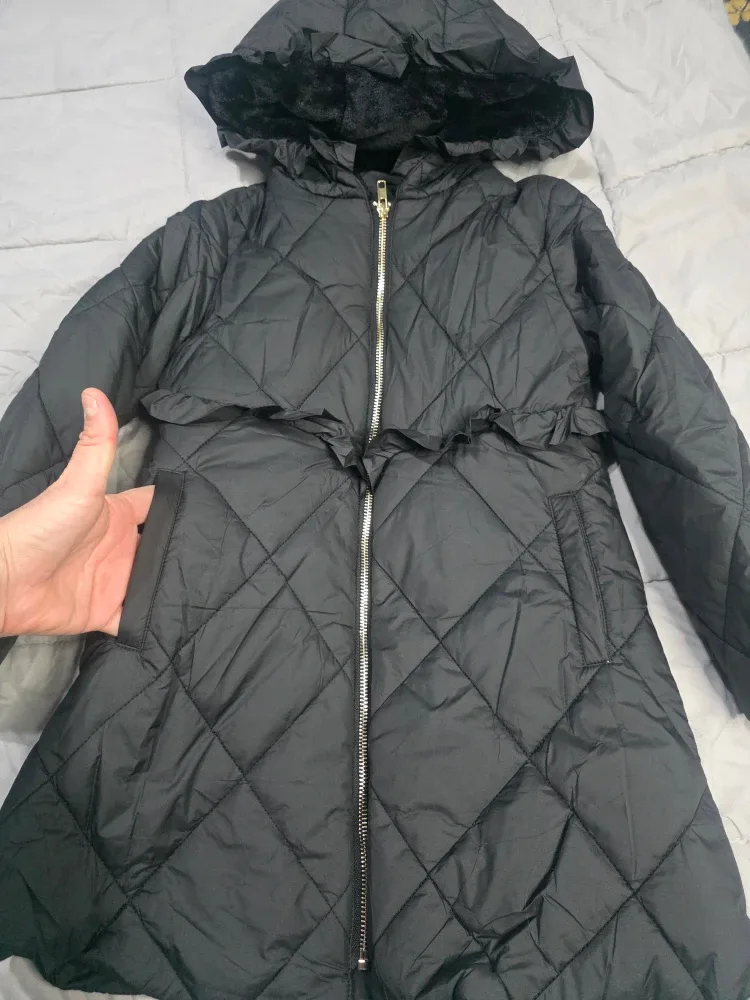 Haloumoning Girls Winter Coat, Black, Size 7-8Years image indicator(2)