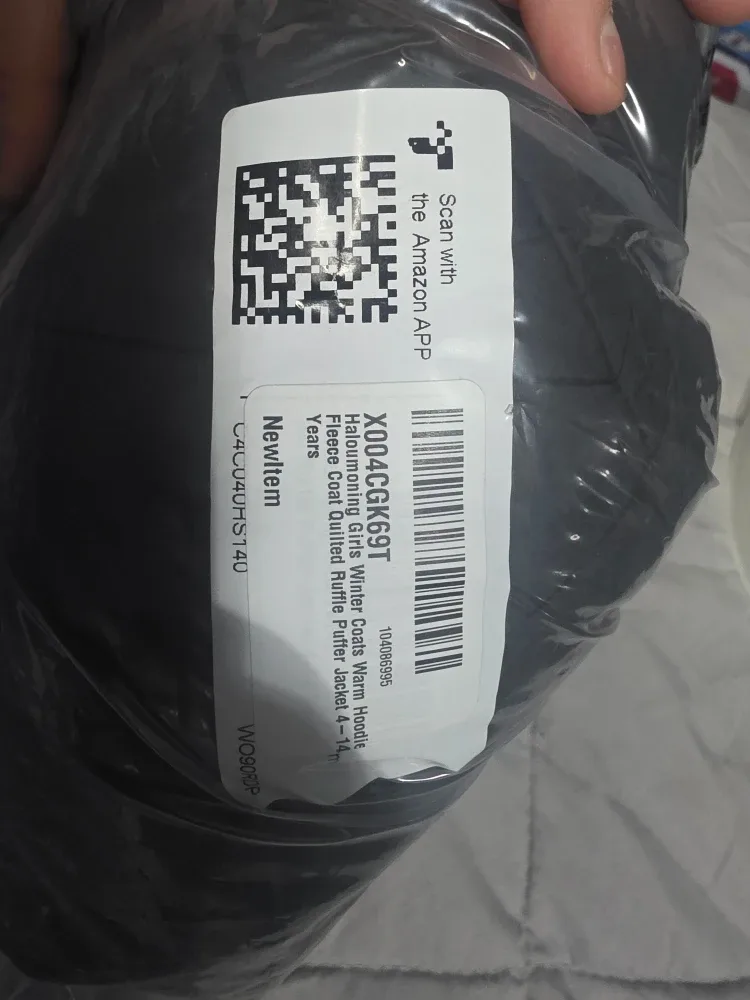 Haloumoning Girls Winter Coat, Black, Size 7-8Years image indicator(5)