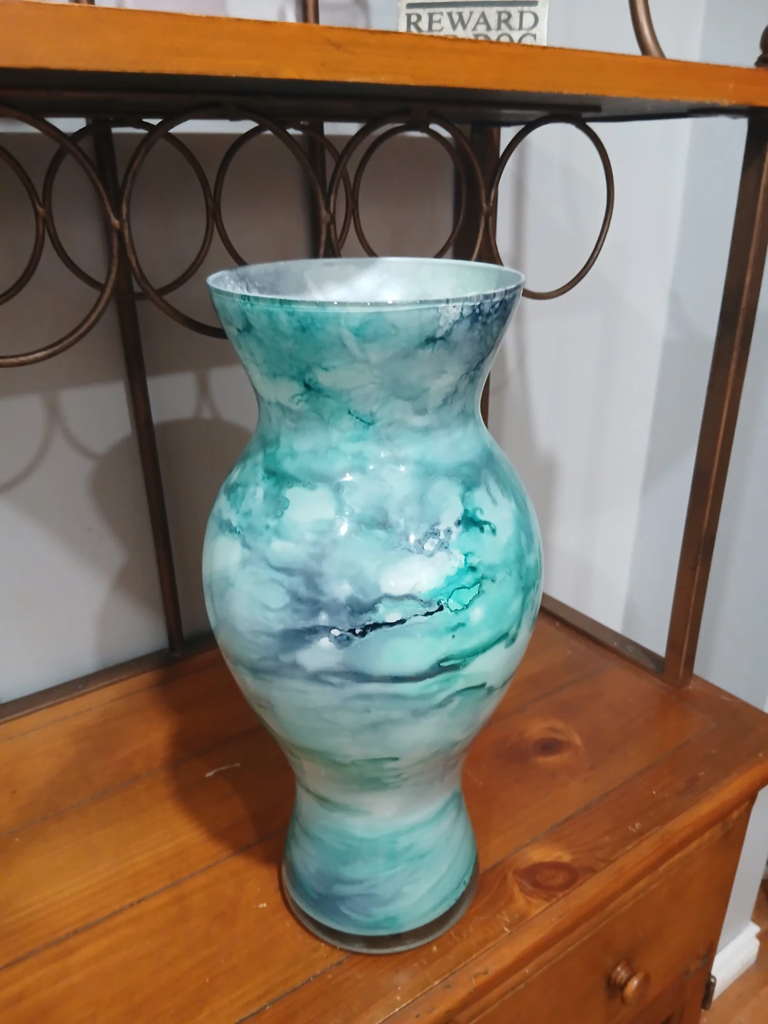 Swirl Patterned Glass Vase