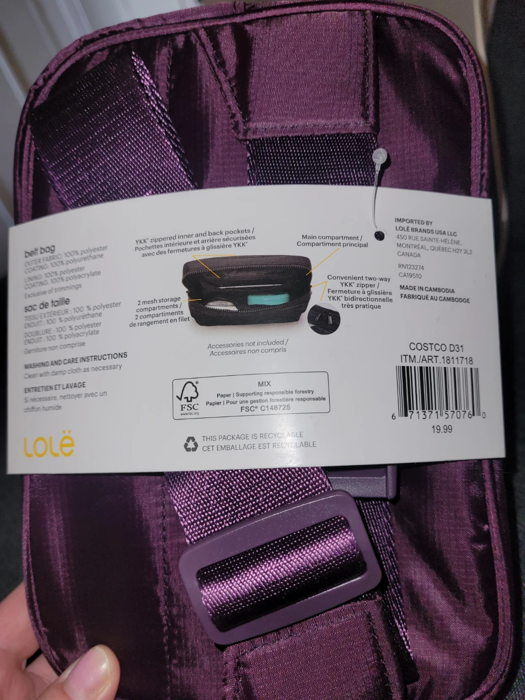 **Brand New** Lolë Belt Bag - photo 2