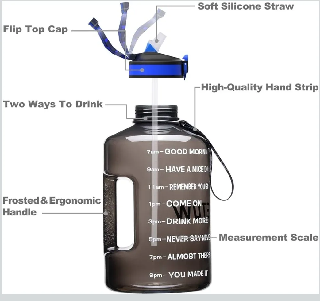 BuildLife 1 Gallon (3.78L) Sport Water Bottle #Cleanout image indicator(2)