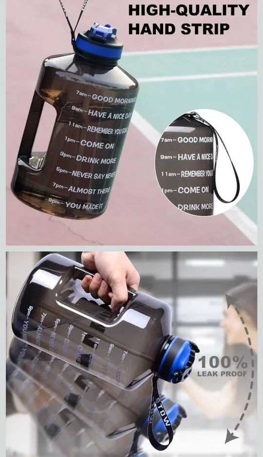 BuildLife 1 Gallon (3.78L) Sport Water Bottle #Cleanout image indicator(4)