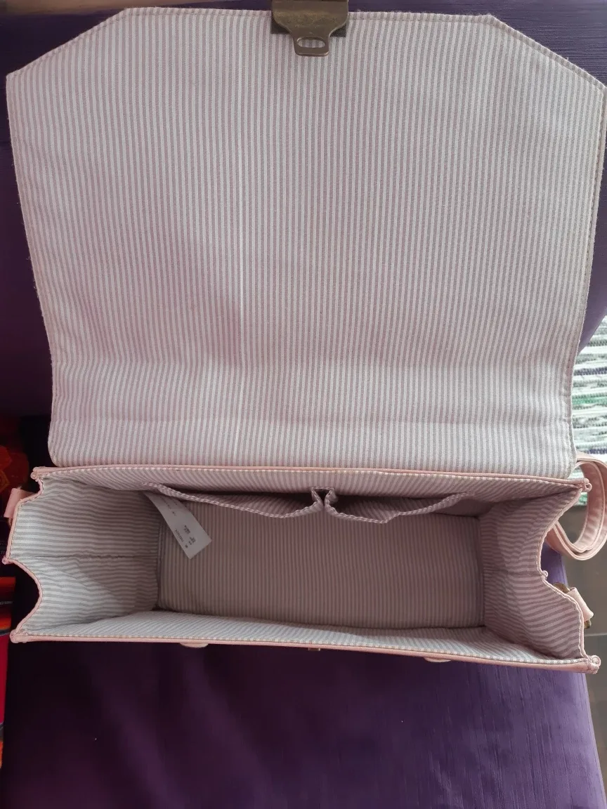 Pink & White Satchel-style Bag #Cleanout image indicator(3)