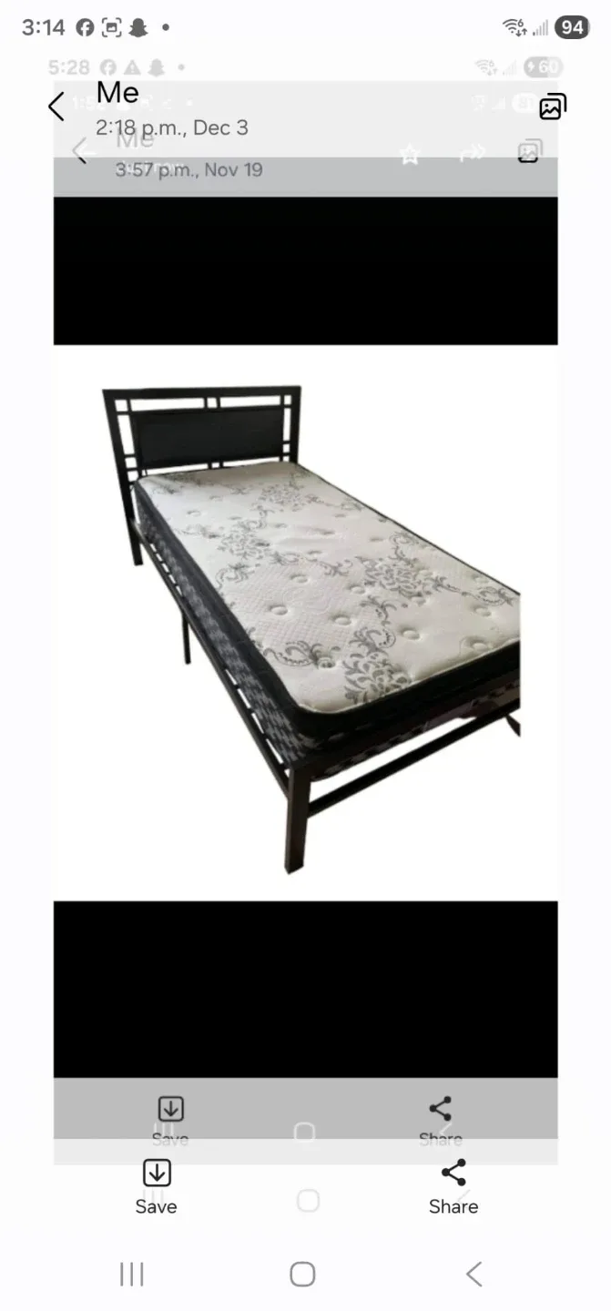 Twin Bed Frame with FREE Mattress