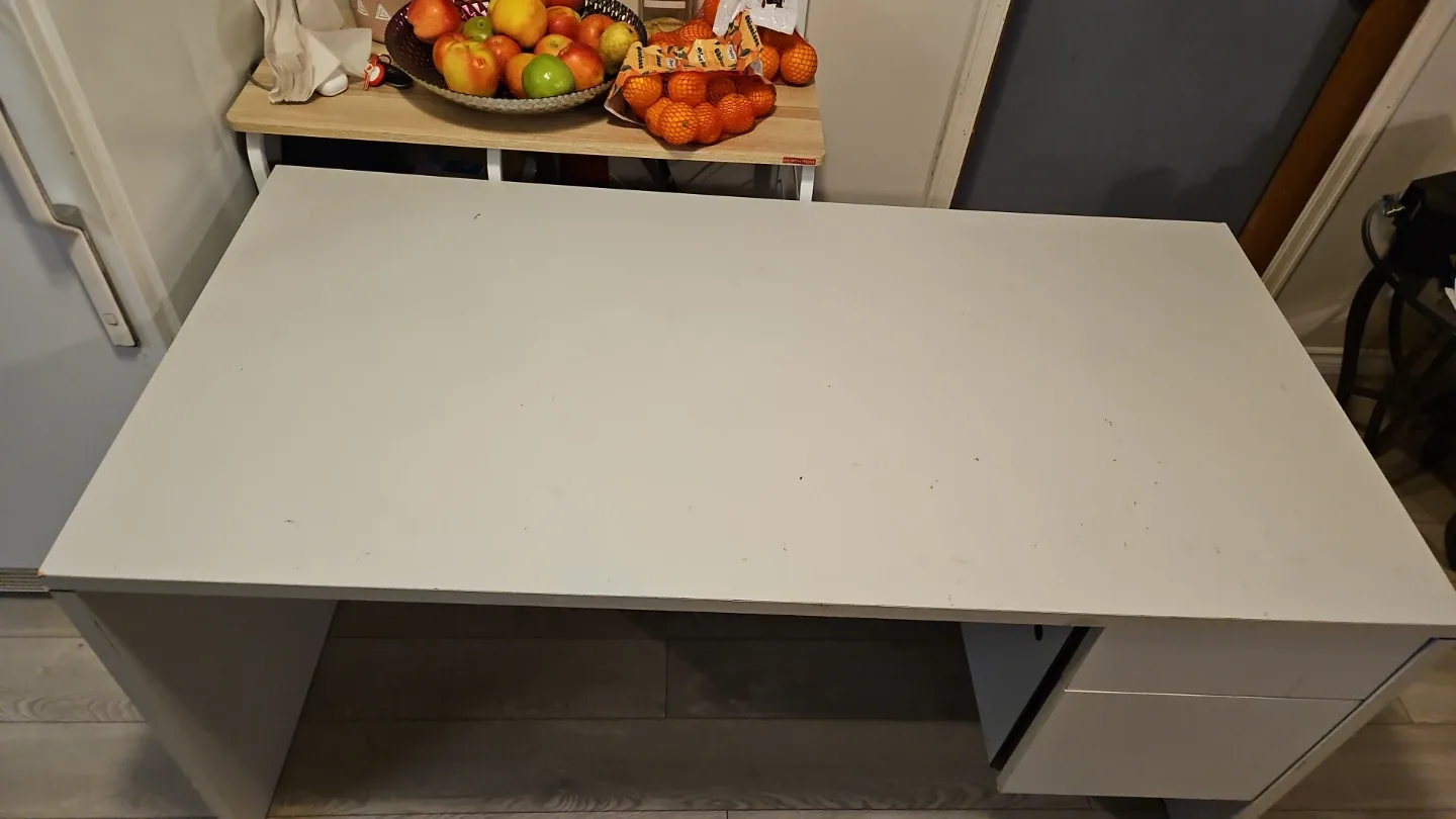 White Desk with Drawer