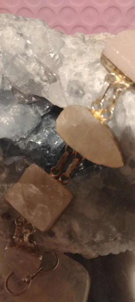 925 Sterling Raw Rose Quartz Bracelet image indicator(4)