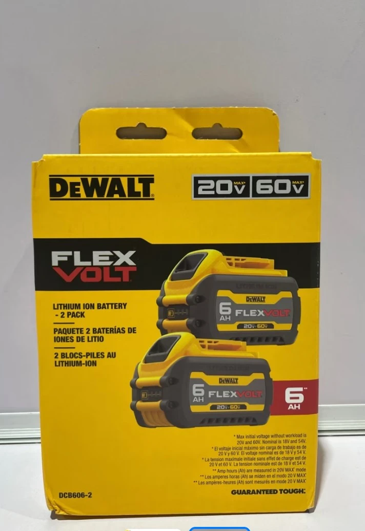 DEWALT DCB606-2 20V/60V Max Flexvolt 6.0  Ah Battery Dual Pack - photo 2