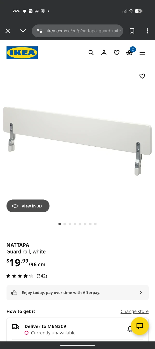 IKEA Nattapa Guard Rail - White - photo 2