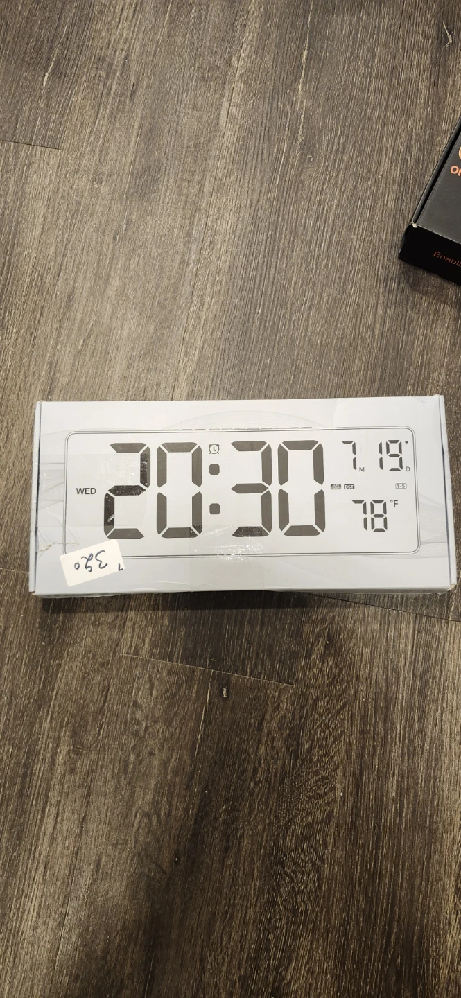 Large Digital Wall Clock with Box