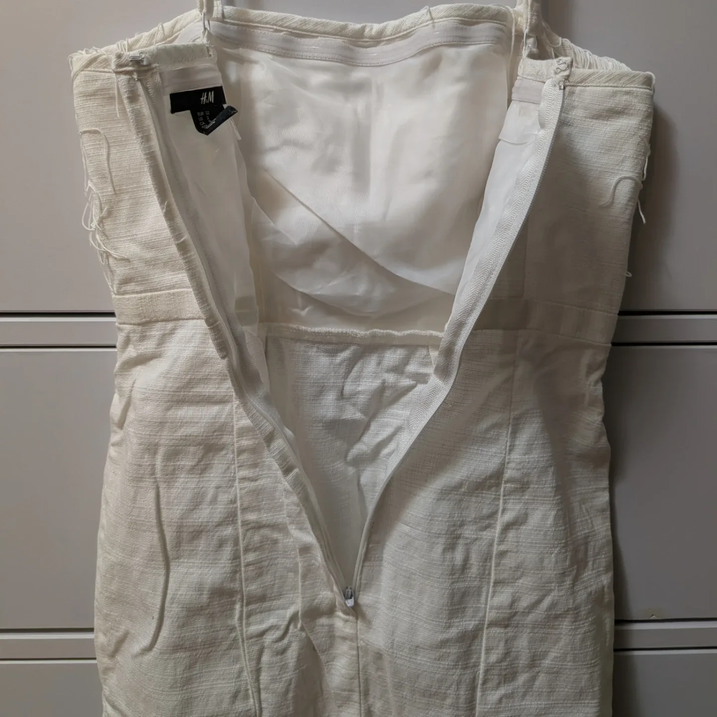 H&M Size 2 White Fringe Dress #cleanout image indicator(4)