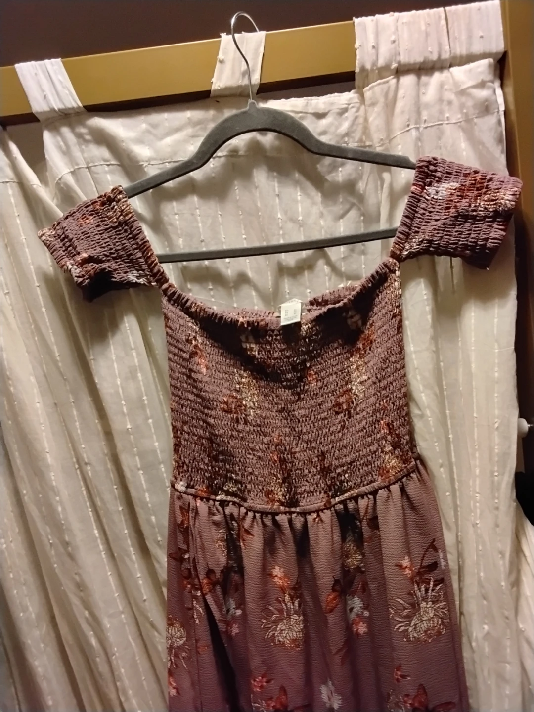 Floral Smocked Off-Shoulder Dress