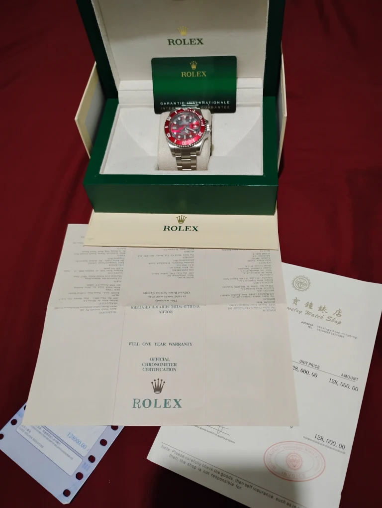 Rolex Watch with Box and Warranty