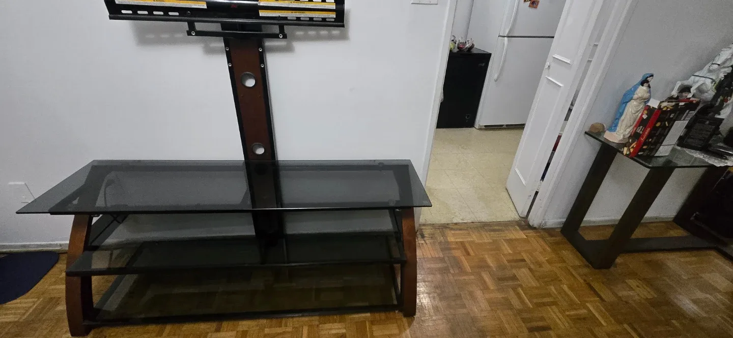 Glass Top TV Stand with Mount