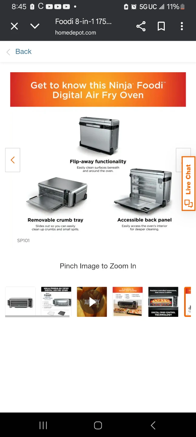 Ninja Foodi 8-in-1 Digital Air Fry Oven SP101 - photo 3