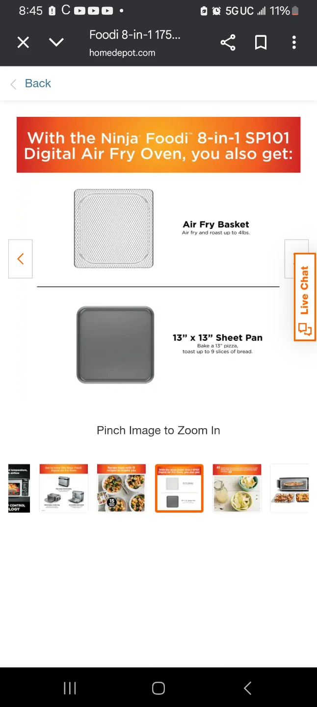 Ninja Foodi 8-in-1 Digital Air Fry Oven SP101 - photo 4