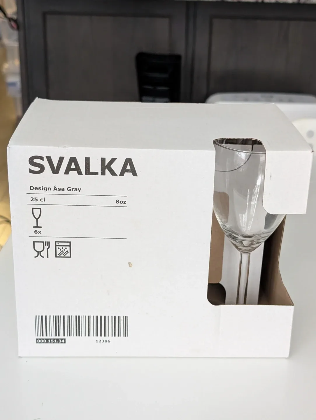 IKEA Svalka Wine Glasses - Set of 6, New in Box